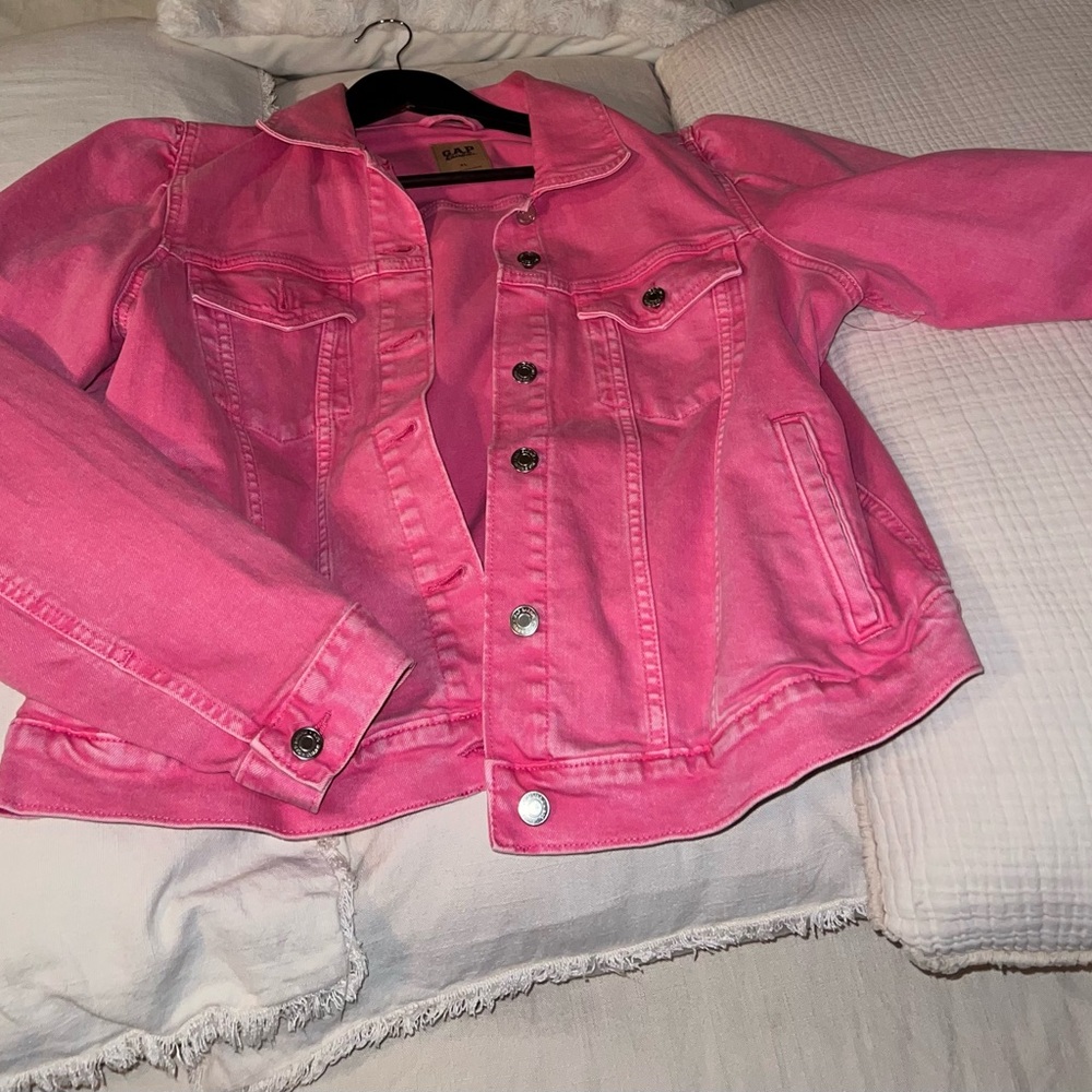 GAP Pink Jean Jacket Classic Denim Style